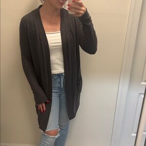 Barefoot Dreams CozyChic Lite Charcoal Cardigan